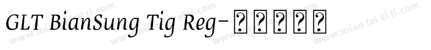 GLT BianSung Tig Reg字体转换